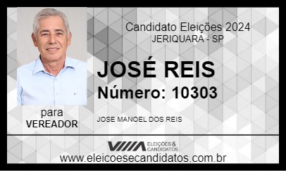 Candidato JOSÉ REIS 2024 - JERIQUARA - Eleições