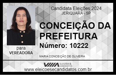 Candidato CONCEIÇÃO DO HORTÊNCIO 2024 - JERIQUARA - Eleições