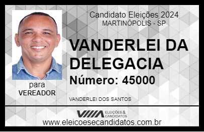 Candidato VANDERLEI DOS SANTOS 2024 - MARTINÓPOLIS - Eleições