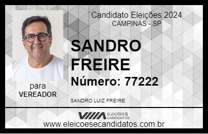 Candidato SANDRO FREIRE 2024 - CAMPINAS - Eleições