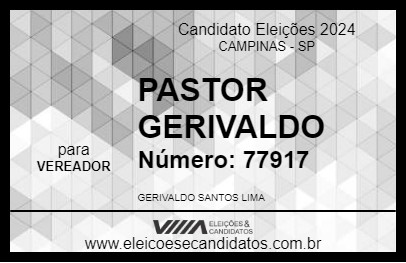 Candidato PASTOR GERIVALDO 2024 - CAMPINAS - Eleições