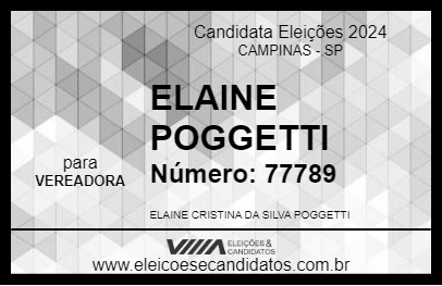 Candidato ELAINE POGGETTI 2024 - CAMPINAS - Eleições