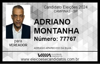 Candidato ADRIANO MONTANHA 2024 - CAMPINAS - Eleições