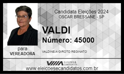 Candidato VALDI 2024 - OSCAR BRESSANE - Eleições