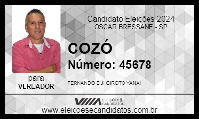 Candidato COZÓ 2024 - OSCAR BRESSANE - Eleições