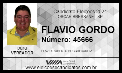 Candidato FLAVIO GORDO 2024 - OSCAR BRESSANE - Eleições