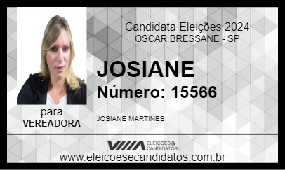 Candidato JOSIANE 2024 - OSCAR BRESSANE - Eleições