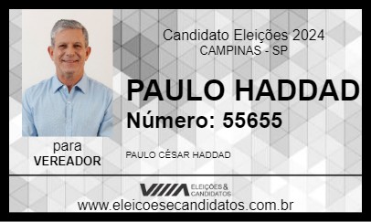 Candidato PAULO HADDAD 2024 - CAMPINAS - Eleições