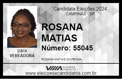 Candidato ROSANA MATIAS 2024 - CAMPINAS - Eleições