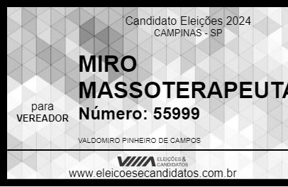 Candidato MIRO MASSOTERAPEUTA 2024 - CAMPINAS - Eleições