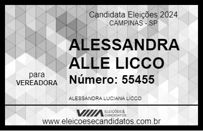 Candidato ALESSANDRA ALLE LICCO 2024 - CAMPINAS - Eleições