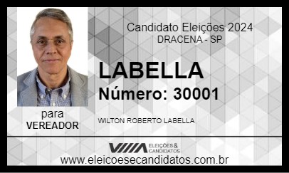 Candidato LABELLA 2024 - DRACENA - Eleições