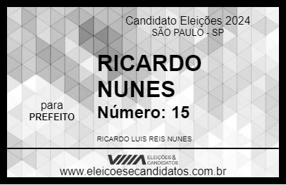 Candidato RICARDO NUNES 2024 - SÃO PAULO - Eleições