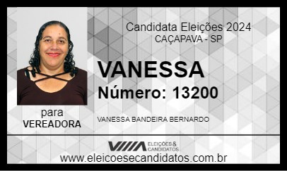 Candidato VANESSA 2024 - CAÇAPAVA - Eleições