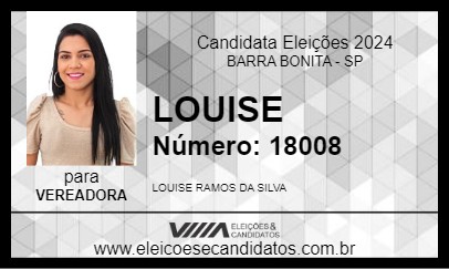 Candidato LOUISE 2024 - BARRA BONITA - Eleições