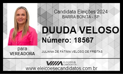 Candidato DUUDA VELOSO 2024 - BARRA BONITA - Eleições