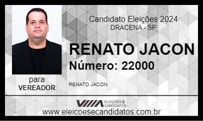 Candidato RENATO JACON 2024 - DRACENA - Eleições