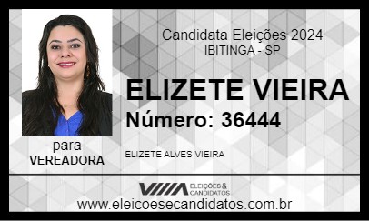 Candidato ELIZETE VIEIRA 2024 - IBITINGA - Eleições