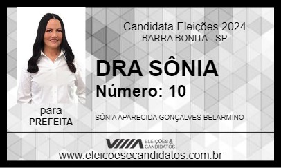 Candidato DRA  SÔNIA 2024 - BARRA BONITA - Eleições