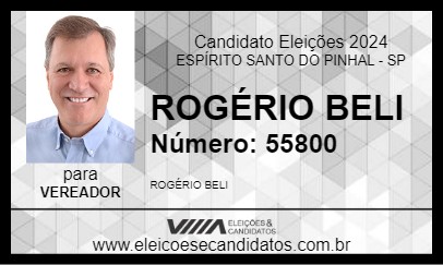 Candidato ROGÉRIO BELI 2024 - ESPÍRITO SANTO DO PINHAL - Eleições