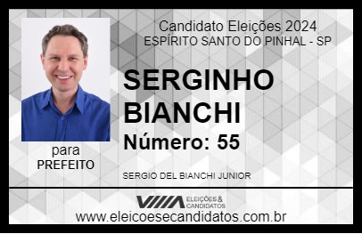 Candidato SERGINHO BIANCHI 2024 - ESPÍRITO SANTO DO PINHAL - Eleições