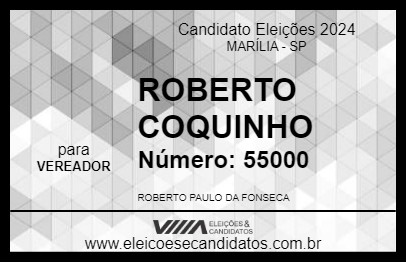 Candidato ROBERTO COQUINHO 2024 - MARÍLIA - Eleições