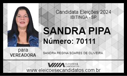 Candidato SANDRA PIPA 2024 - IBITINGA - Eleições