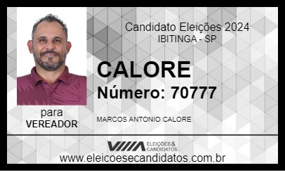 Candidato CALORE 2024 - IBITINGA - Eleições