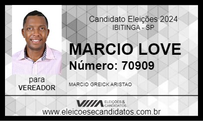 Candidato MARCIO LOVE 2024 - IBITINGA - Eleições