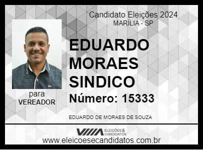 Candidato EDUARDO MORAES SINDICO 2024 - MARÍLIA - Eleições