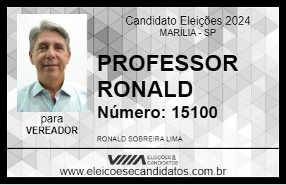 Candidato PROFESSOR RONALD 2024 - MARÍLIA - Eleições