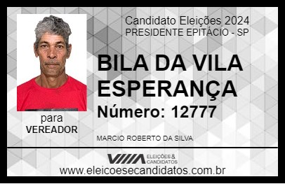 Candidato BILA DA VILA ESPERANÇA 2024 - PRESIDENTE EPITÁCIO - Eleições