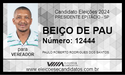 Candidato BEIÇO 2024 - PRESIDENTE EPITÁCIO - Eleições