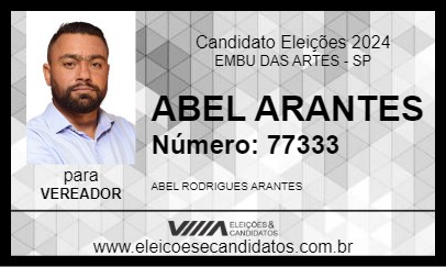 Candidato ABEL ARANTES 2024 - EMBU DAS ARTES - Eleições