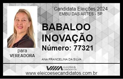 Candidato BABALOO INOVAÇÃO 2024 - EMBU DAS ARTES - Eleições