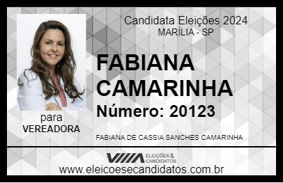 Candidato FABIANA CAMARINHA 2024 - MARÍLIA - Eleições