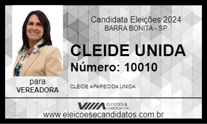 Candidato CLEIDE UNIDA 2024 - BARRA BONITA - Eleições