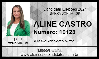 Candidato ALINE CASTRO 2024 - BARRA BONITA - Eleições