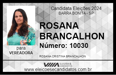 Candidato ROSANA BRANCALHON 2024 - BARRA BONITA - Eleições