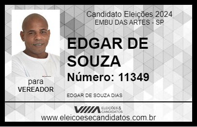 Candidato EDGAR DE SOUZA 2024 - EMBU DAS ARTES - Eleições