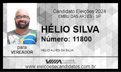 Candidato HÉLIO SILVA 2024 - EMBU DAS ARTES - Eleições