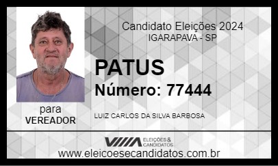 Candidato PATUS 2024 - IGARAPAVA - Eleições