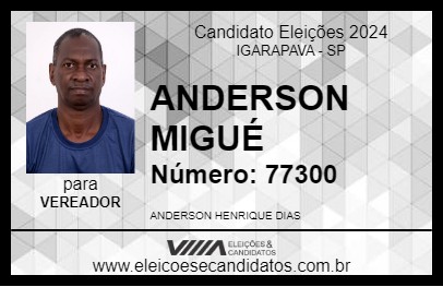 Candidato ANDERSON MIGUÉ 2024 - IGARAPAVA - Eleições