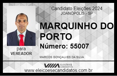 Candidato MARQUINHO DO PORTO 2024 - JOANÓPOLIS - Eleições