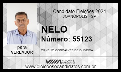 Candidato NELO 2024 - JOANÓPOLIS - Eleições