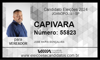 Candidato CAPIVARA 2024 - JOANÓPOLIS - Eleições