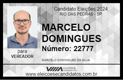 Candidato MARCELO DOMINGUES 2024 - RIO DAS PEDRAS - Eleições