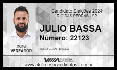 Candidato JULIO BASSA 2024 - RIO DAS PEDRAS - Eleições