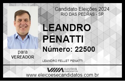 Candidato LEANDRO PENATTI 2024 - RIO DAS PEDRAS - Eleições