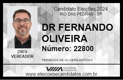 Candidato DR FERNANDO OLIVEIRA 2024 - RIO DAS PEDRAS - Eleições